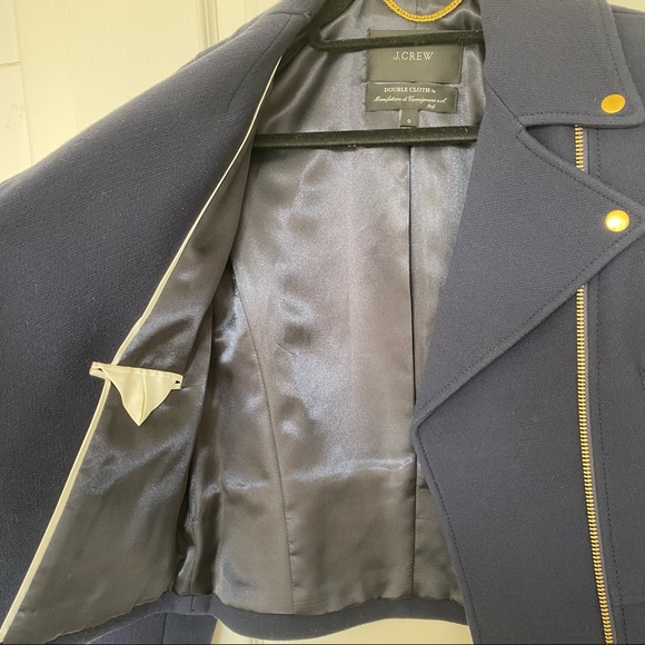 J. Crew double cloth motorcycle jacket EUC - Picture 8 of 8